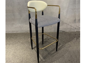 現代簡約輕奢不銹鋼吧臺椅高腳凳吧臺凳