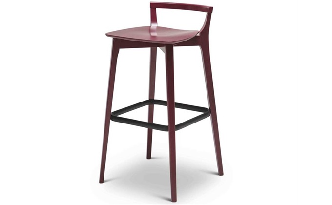 高端吧臺椅酒吧椅會所前臺實(shí)木高腳凳