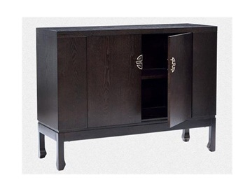 新中式古典實木餐廳配套備餐柜家具