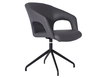 北歐現代時尚鐵藝皮質靠背椅子