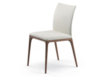 北歐簡約皮革軟包休閑靠背實木餐椅