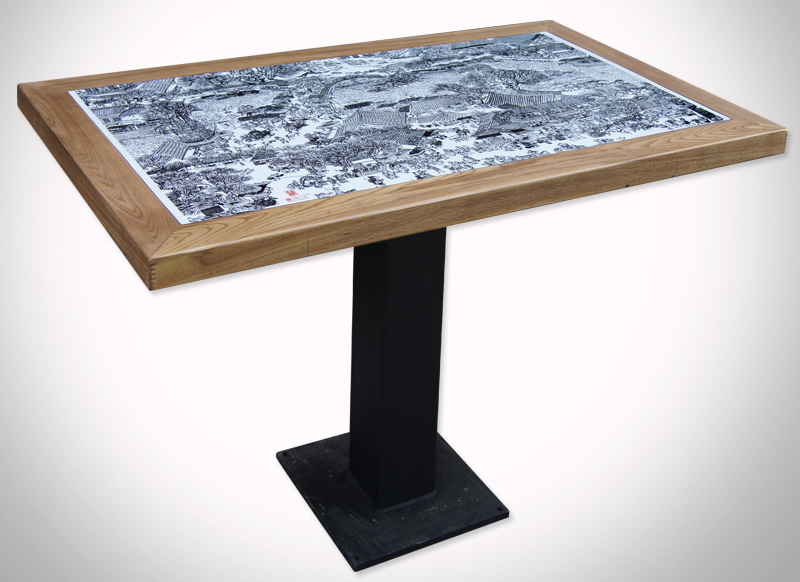 飯店實木休閑桌椅_鄉村