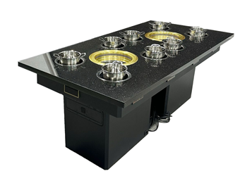 自助火鍋燒烤店大理石無煙烤涮一體桌