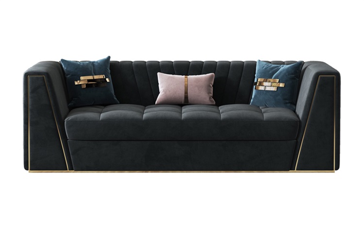 酒店會所大廳意式休閑科技布藝沙發