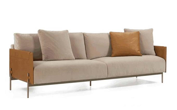 會所酒吧不銹鋼皮革休閑卡座沙發