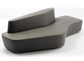 休閑會(huì)所簡(jiǎn)約異形低靠背卡座沙發(fā)