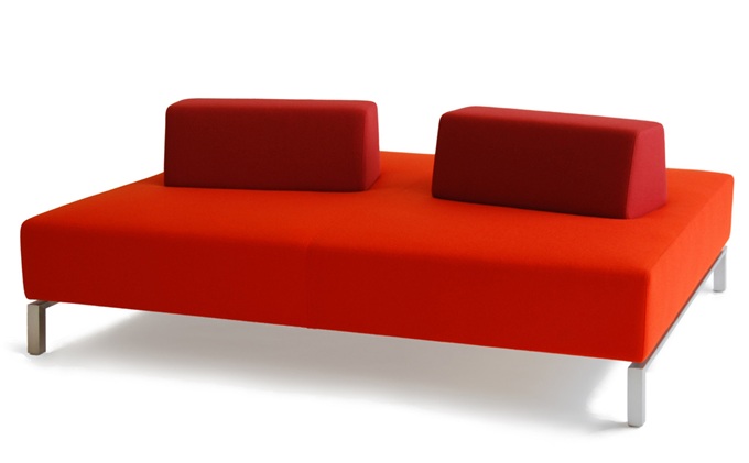 高級酒店會所時尚雙人靠背沙發椅