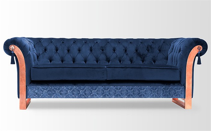 轟趴會所歐式不銹鋼拉扣皮革沙發(fā)