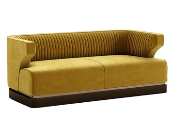 酒店會所包房特色絨皮休閑沙發(fā)定制