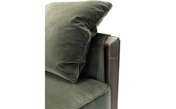 高檔會所北歐現(xiàn)代不銹鋼免洗科技布單人沙發(fā)