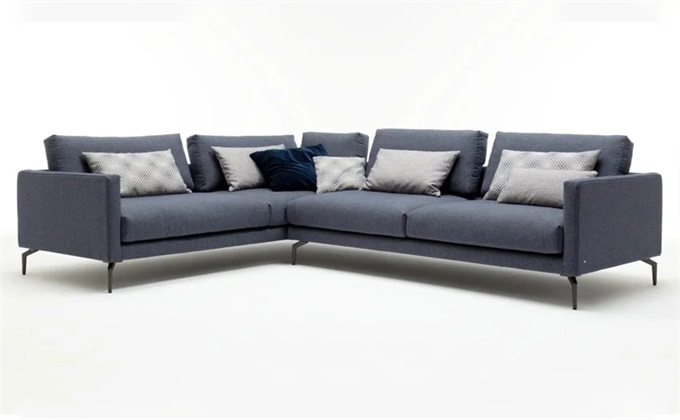 養(yǎng)生會(huì)所意式極簡(jiǎn)轉(zhuǎn)角異形布藝沙發(fā)
