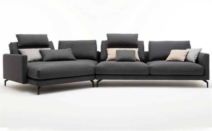 養(yǎng)生會(huì)所意式極簡(jiǎn)轉(zhuǎn)角異形布藝沙發(fā)