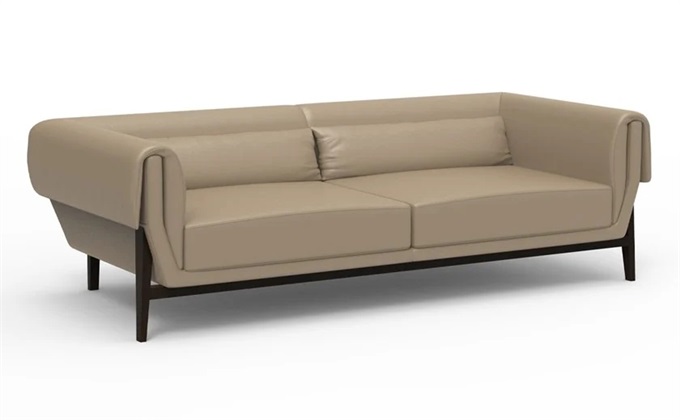 會(huì)所大廳意式創(chuàng)意實(shí)木皮革軟包沙發(fā)