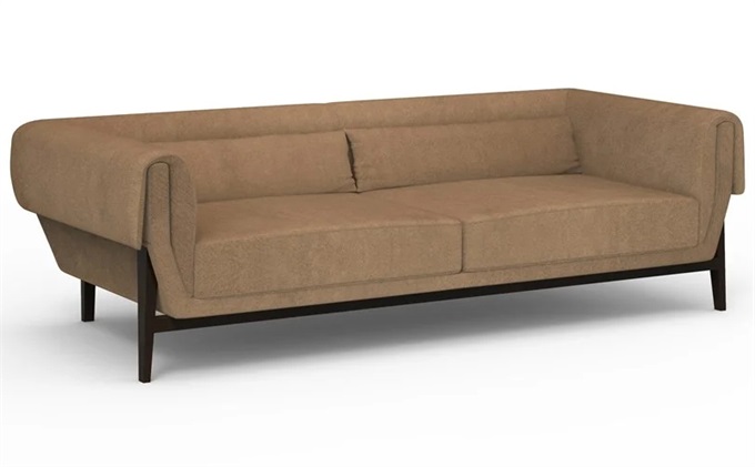 會(huì)所大廳意式創(chuàng)意實(shí)木皮革軟包沙發(fā)