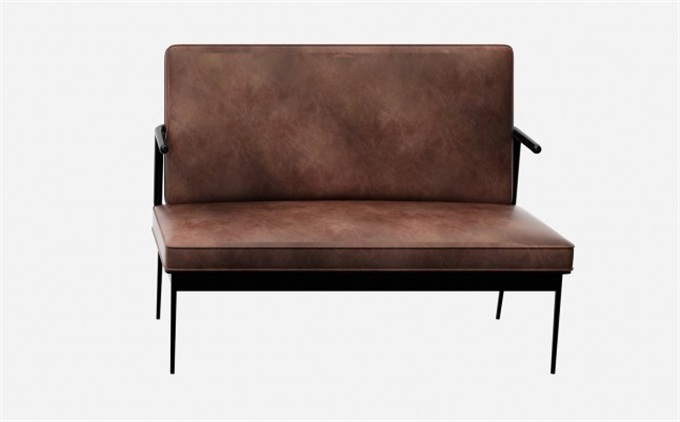 火鍋餐廳鐵藝真皮時(shí)尚卡座沙發(fā)