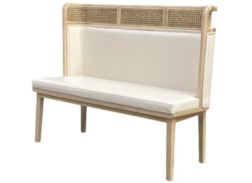 火鍋店現(xiàn)代簡約原木色實(shí)木卡座沙發(fā)