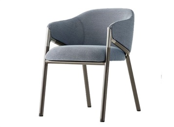 西餐廳現(xiàn)代布藝軟包不銹