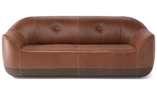 中式時(shí)尚酒吧復(fù)古皮藝沙發(fā)家具