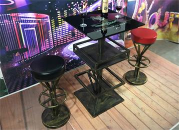 復古工業(yè)風鐵藝酒吧清吧高吧臺家具定制