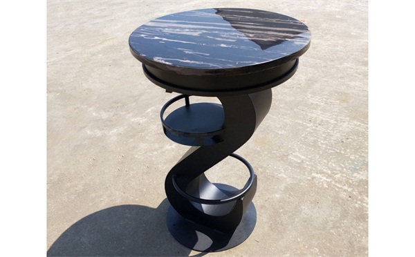 不銹鋼圓形大理石酒吧慢搖吧高腳散臺(tái)酒吧桌子