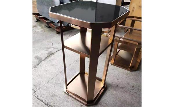 不銹鋼高腳桌高臺(tái)吧臺(tái)桌圓形慢搖吧散臺(tái)