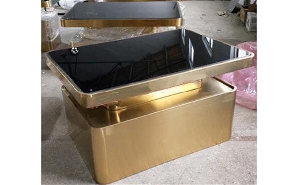 KTV不銹鋼吧臺鋼化玻璃茶幾