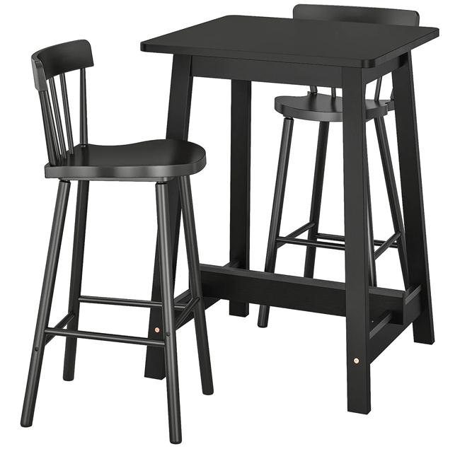 北歐簡約實(shí)木酒吧吧臺高腳椅