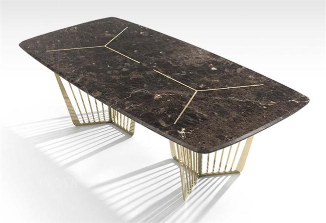 北歐風不銹鋼酒吧長方桌