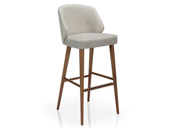 現代休閑中式實木吧椅咖啡廳家具