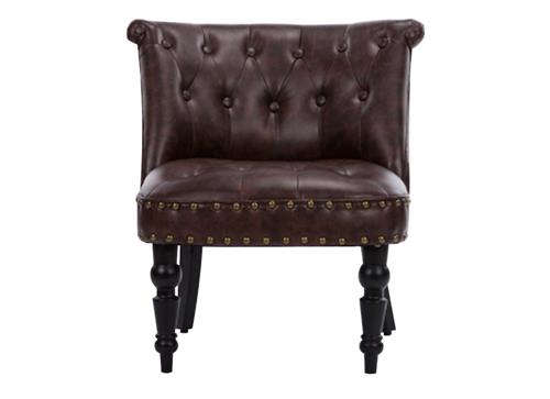 咖啡廳歐式復(fù)古創(chuàng)意單人布皮藝沙發(fā)