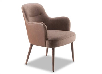 西餐廳北歐風現(xiàn)代絨布高背實木椅