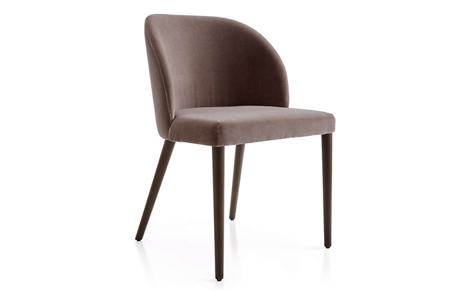 現(xiàn)代簡約創(chuàng)意食堂靠背椅_皮革實木食堂餐椅