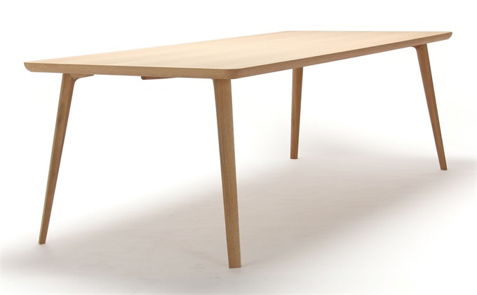 公司企業單位食堂6人位簡約實木桌椅