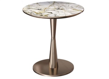 學(xué)校食堂時尚高端圓形大理石餐桌