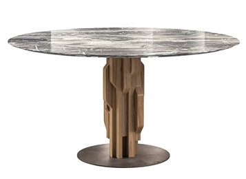 黑珍珠餐廳時(shí)尚輕奢西餐廳大理石餐桌