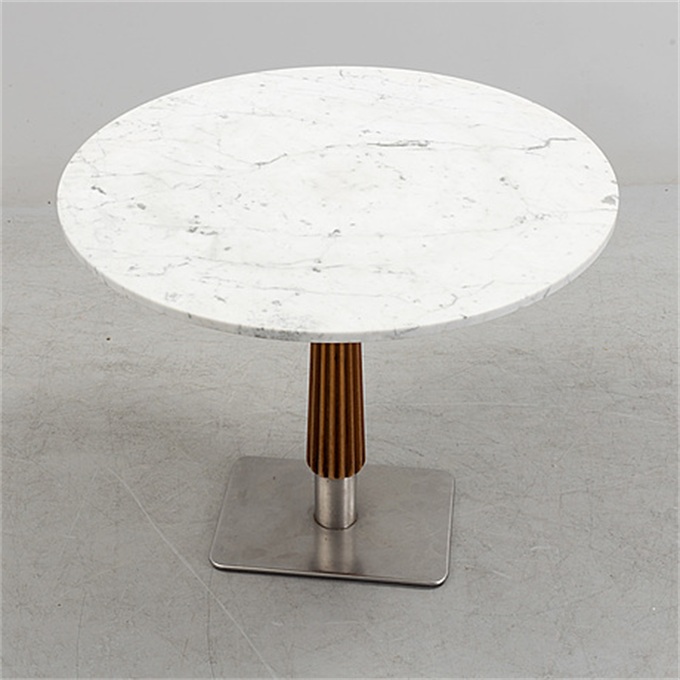 北歐西餐廳簡約時尚大理石餐桌