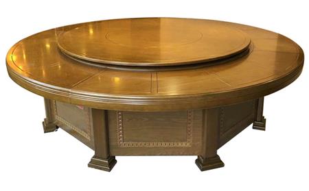 實(shí)木電動(dòng)餐桌宴會(huì)酒樓餐桌大圓桌