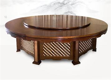 新中式電動餐桌圓形酒店包廂餐廳 16 20人位 自動