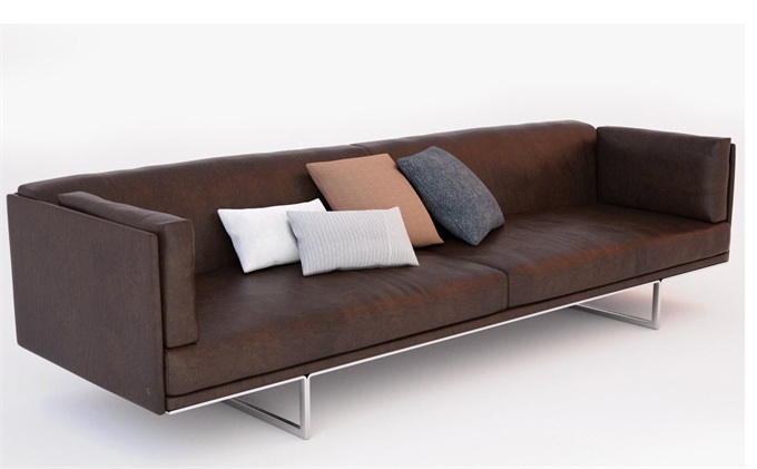 特色主題餐廳進(jìn)口真皮輕奢沙發(fā)