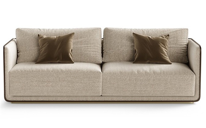 粵菜主題餐廳棉麻布藝簡約卡座沙發(fā)