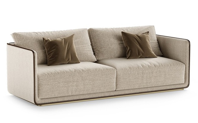 粵菜主題餐廳棉麻布藝簡約卡座沙發(fā)