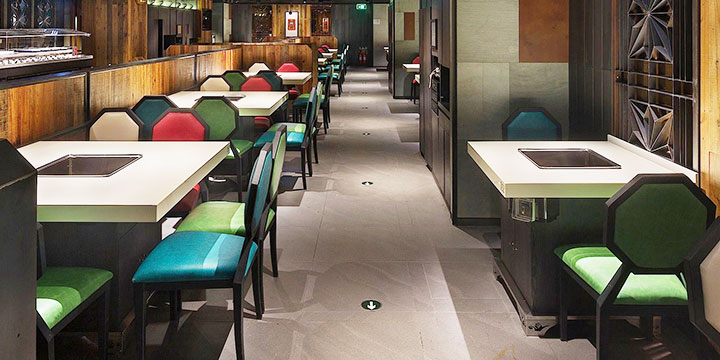 海德利火鍋店餐桌椅案例