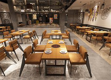 美式復(fù)古創(chuàng)意火鍋餐廳桌椅定做
