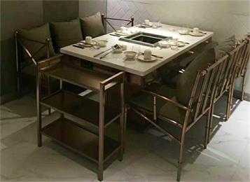 沸煮時光餐廳無煙火鍋桌定做