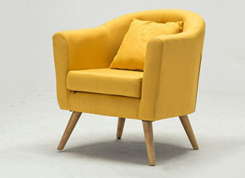 咖啡廳軟包單人沙發 實木軟包沙發